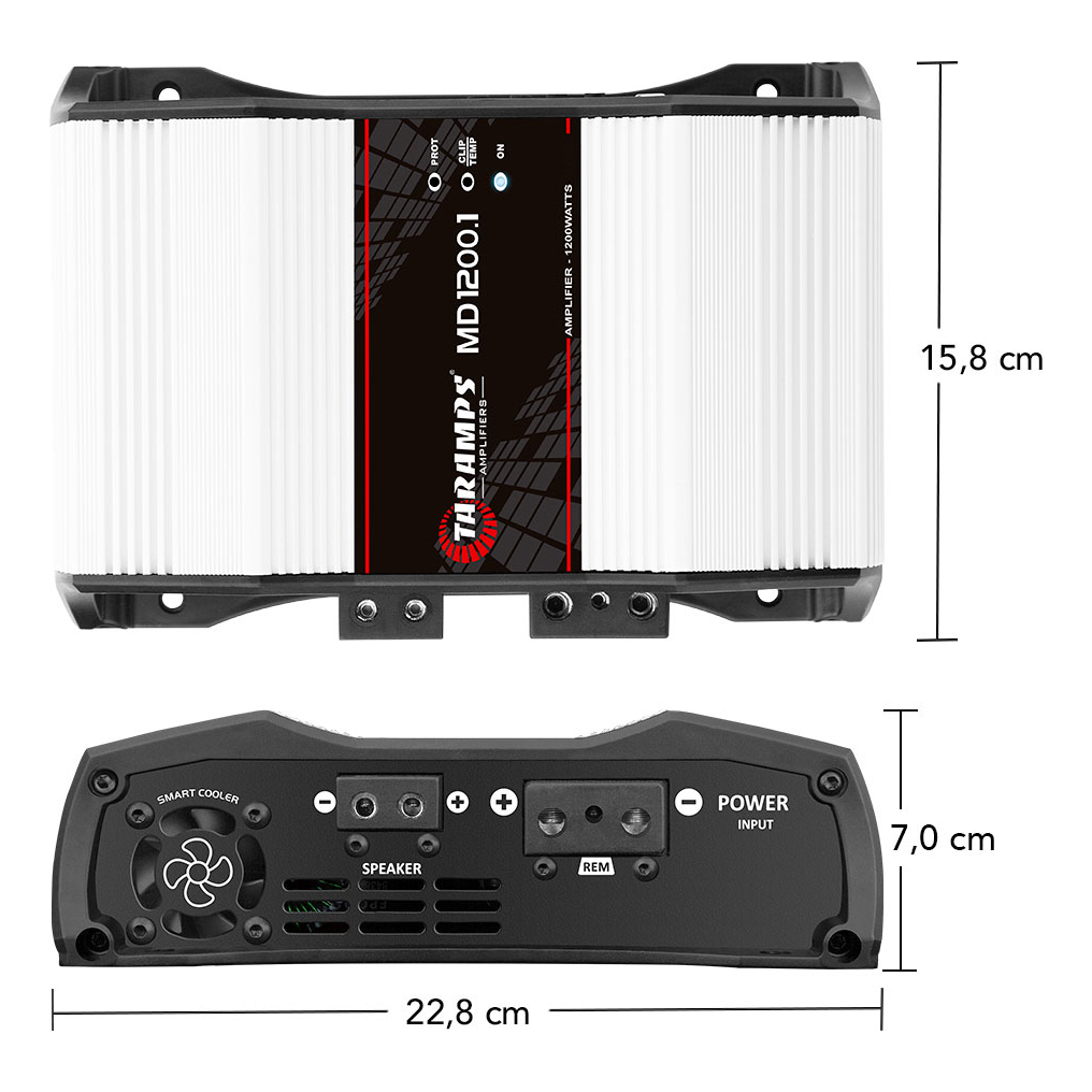 Modulo Amplificador Taramps Md1200 1 Ohm Potencia 1200 Rms Md