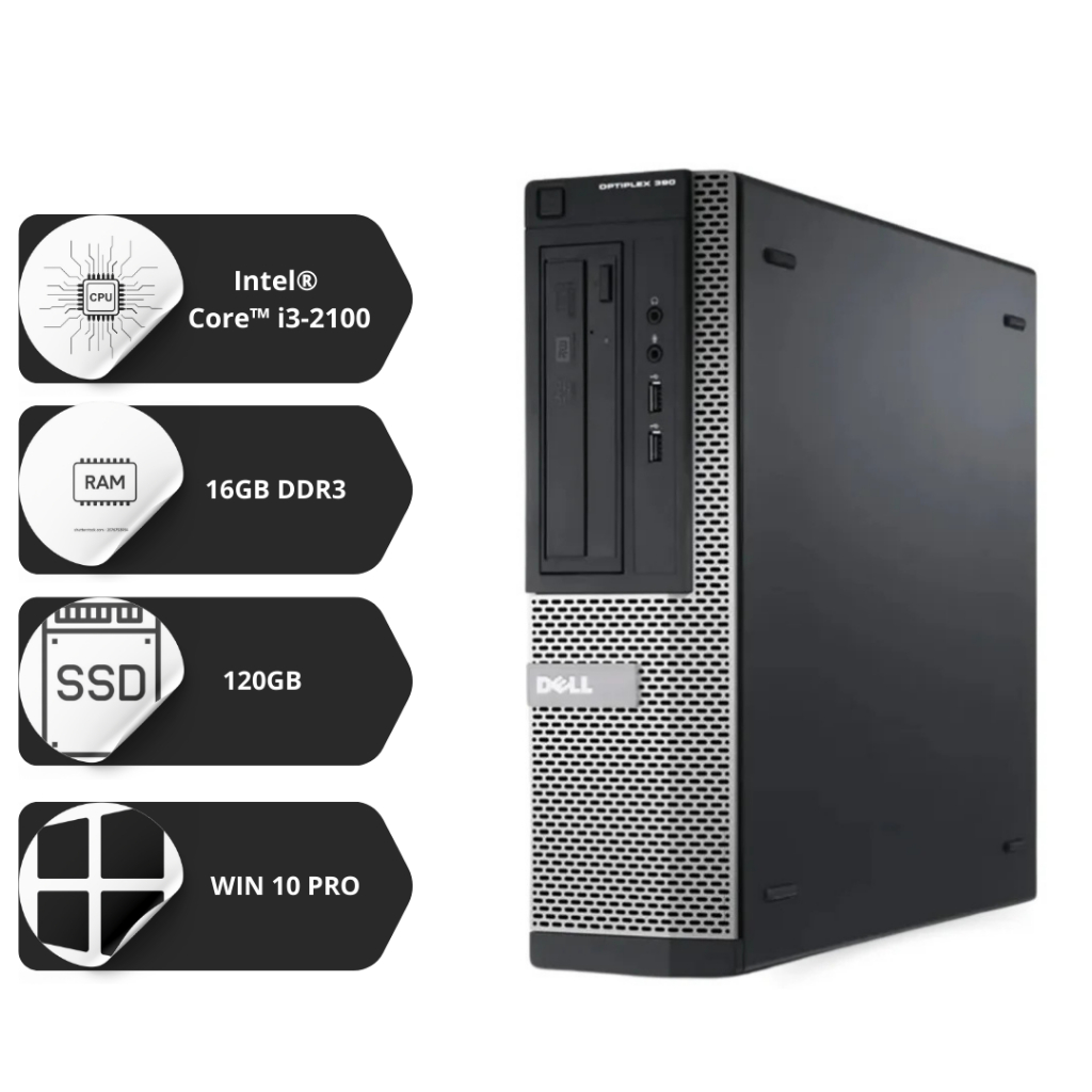 Computador Dell Optiplex 390 Intel® Core i3-2100 cache de 3 M, 3