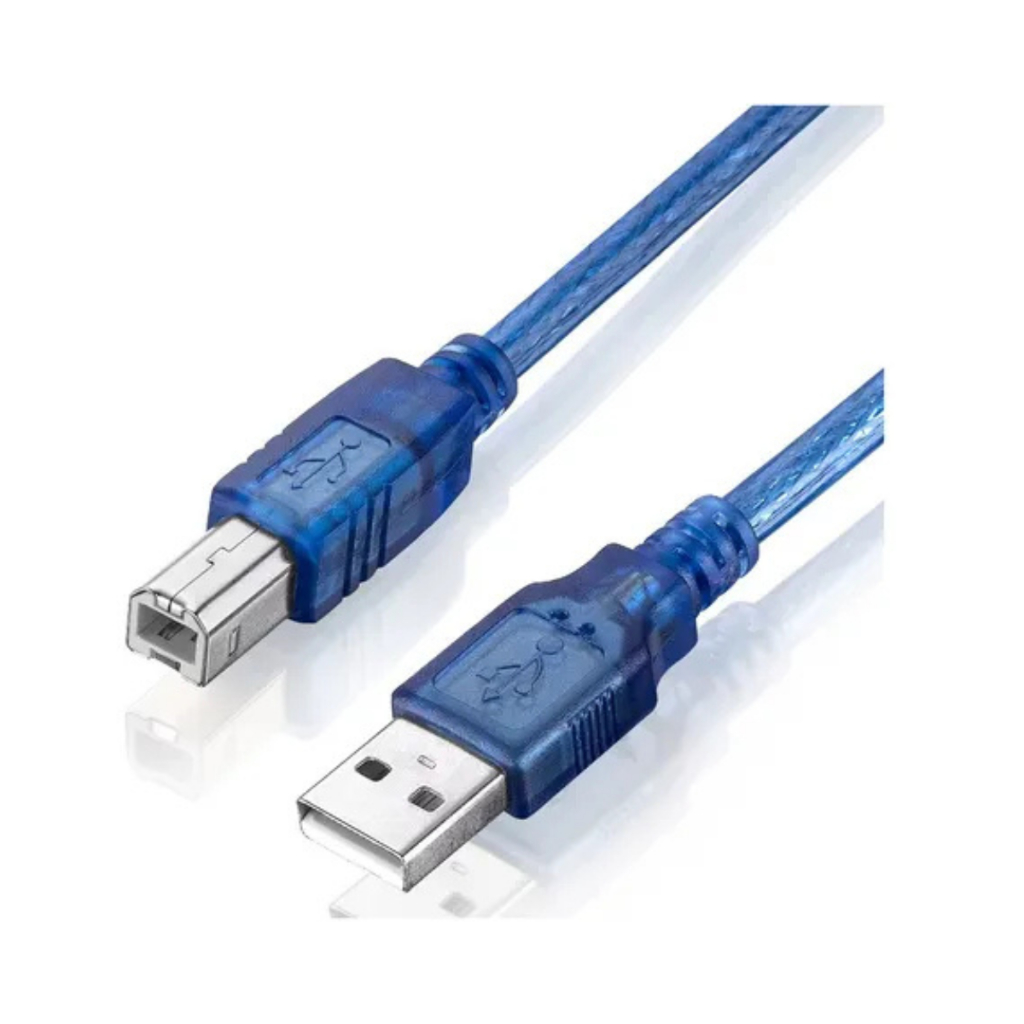 Cabo Usb Padrão A/b 50 Cm Azul Para Arduino Uno Mega | Shopee Brasil