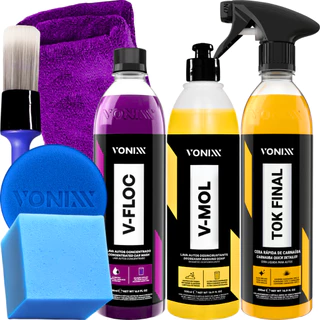 Kit Tok Final V-Floc V-Mol Shampoo Automotivo Desincrustante Vonixx