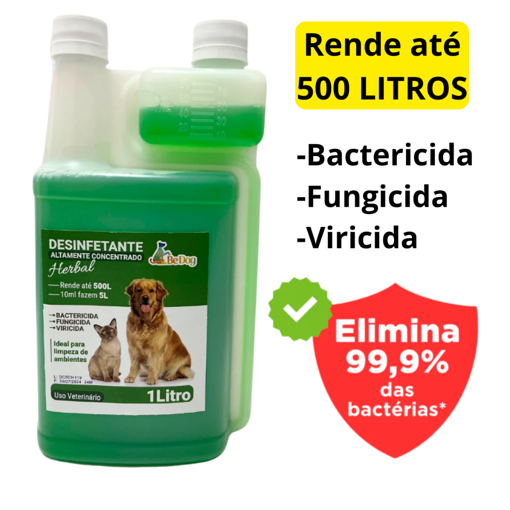 Desinfetante Super Concentrado Eliminador de odores Herbal +15 Be Dog ...