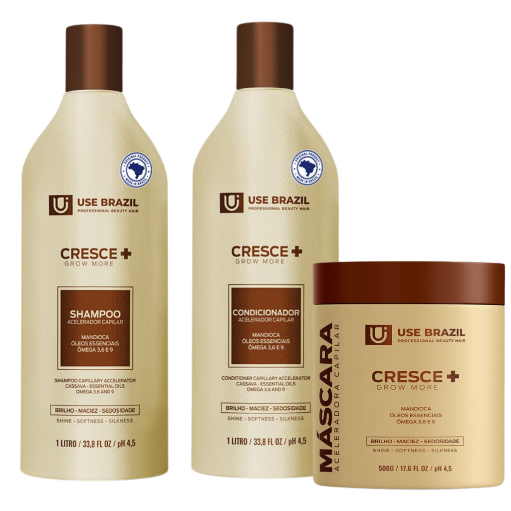Crescimento Capilar Cresce+ - Kit Completo Para Acelerar o Crescimento ...