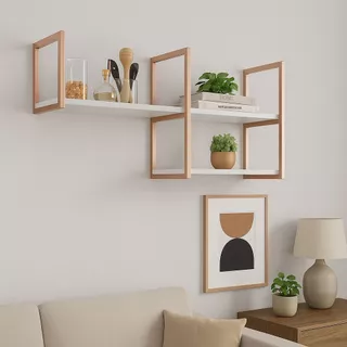 Nicho Prateleira Suspensa Estilo Industrial Teto E Parede Rose Gold