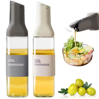 Galheteiro Dispenser Garrafa De Vidro Com Dispensador De Molho De Óleo Azeite Vinagre 500ml