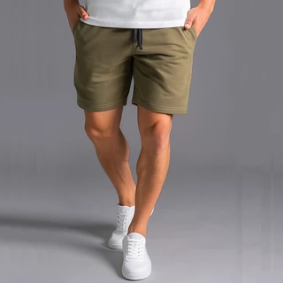 Bermuda Shorts de Moletom Masculina Com Amarração e Elástico Short Academia/Casual.