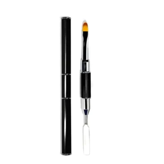 kit 1 Pincel Espátula Unhas Polygel Ponta Dupla Acrigel F1 em Oferta na Shopee