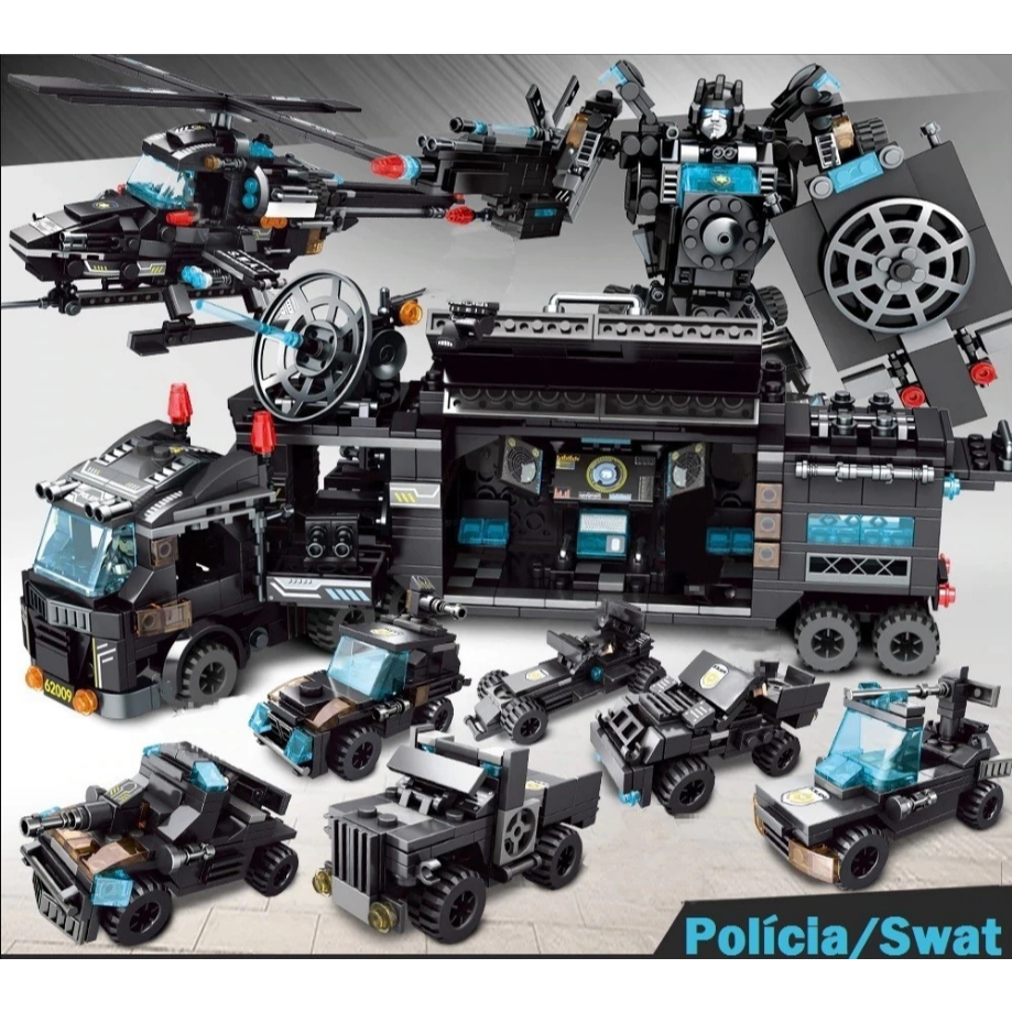 【ウェイン】1/6 SWATとnight ops jumper 2体セット Blocos de Montar 8 em 1 Estação de Polícia SWAT Puzzle Brinquedo