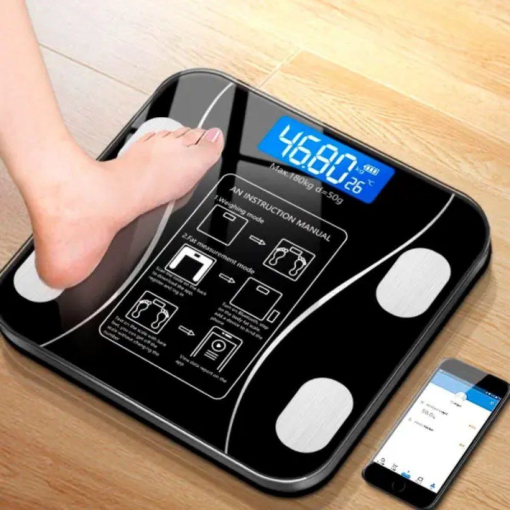 Balança de medir Peso Digital de Bioimpedância - Balança corporal ...