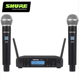 🎤 Microfone Sem Fio Duplo Shure GLXD4 BETA58A 2 Bastões, Display LCD, Alcance 100m, Alta Performance