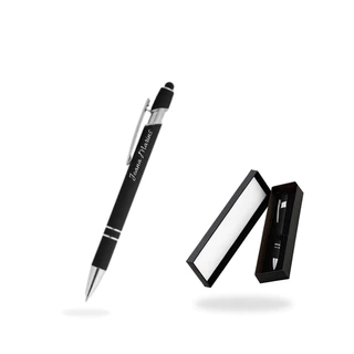 Kit Caneta Touch Screen Personalizada Com Nome Gravado a Laser com Caixinha