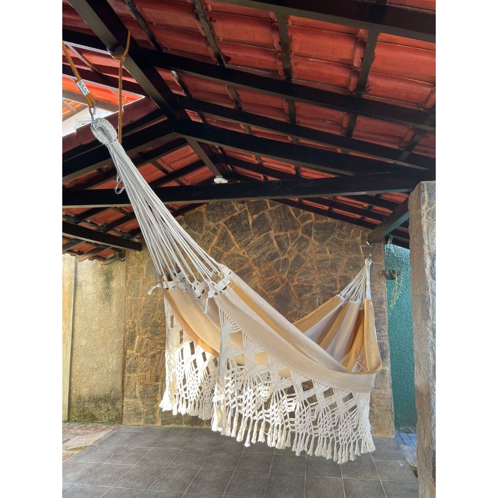 Rede de Descanso Artesanal King Luxo 350kg | Shopee Brasil