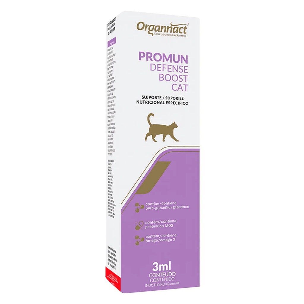 Promun Defense Boost Cat 3mL – Suplemento Imunonutricional para Gatos ...