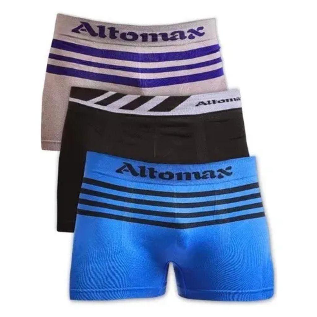 Kit 3 Cuecas Altomax Boxer Confortavel Cores Sortidas e Vibrantes ...