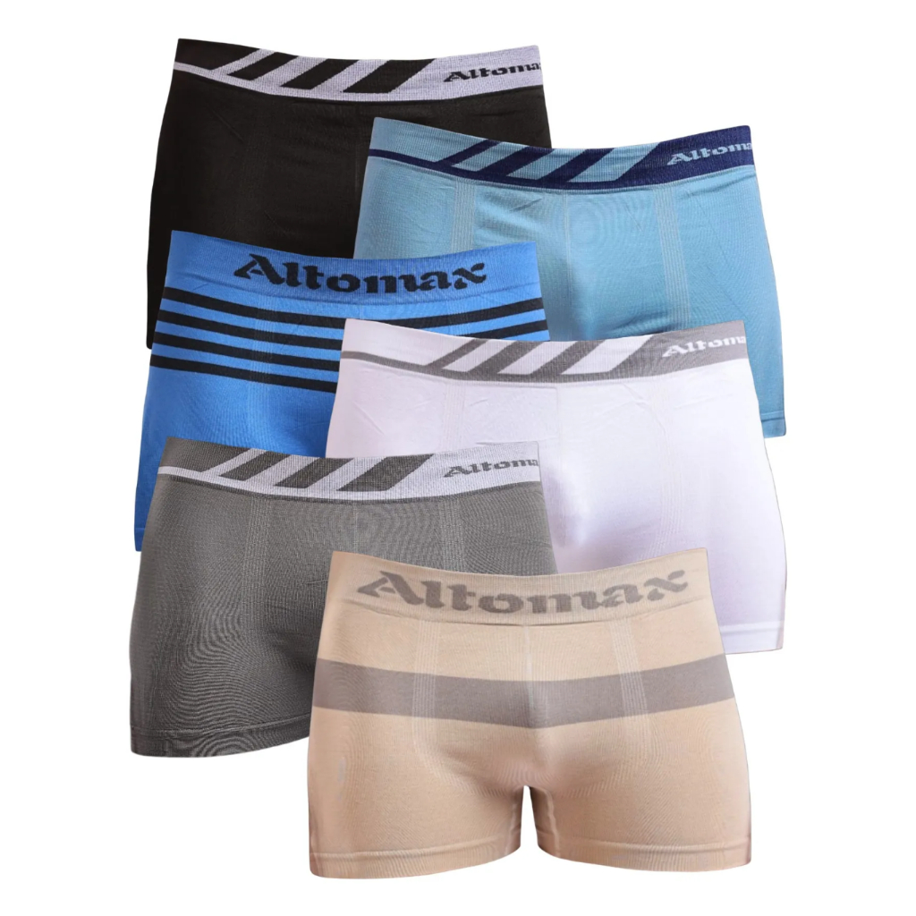 Kit 5 Leve 6 Unidades Cuecas Box Boxer Altomax sem Costura | Shopee Brasil