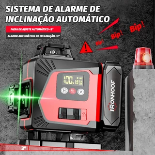 Nivel A Laser 2 Linhas/16 Linhas Com Tripe Profissional Verde 2 Bateria 30m