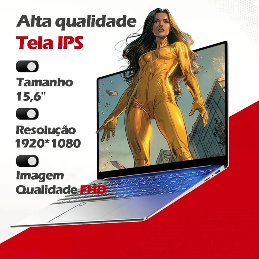 Notebook 15,6" HD 1080 ATFLY N156 Intel Celeron 16GB RAM 512GB SSD Windows 11 5G LTE Wi-Fi Notebook-BML