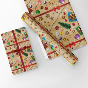 BOBINA DE PAPEL DE PRESENTE NATAL NATALINA 60 CM DE ALTURA - ESCOLHA TAMANHO NA VARIAÇÃO