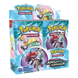 Booster Box Pokémon TCG 36 Pacotes Amigos De Jornada EV9 Escarlate e Violeta Original Copag Display