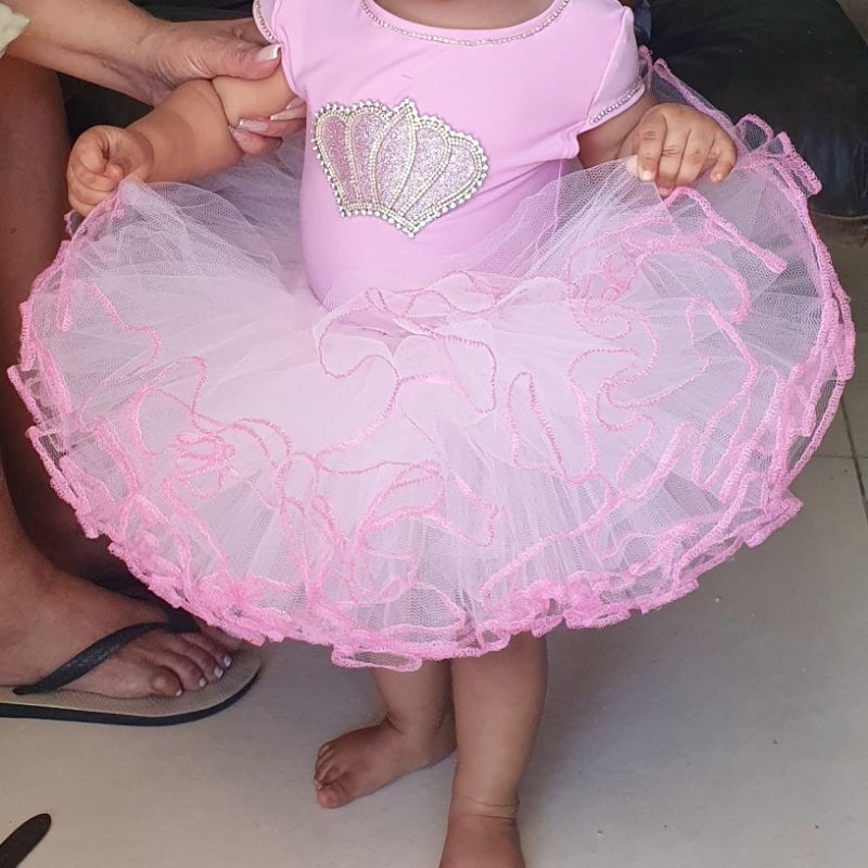 SAIA DE TULE INFANTIL ATACADO (Somente a Saia) acabamento em overlock ...