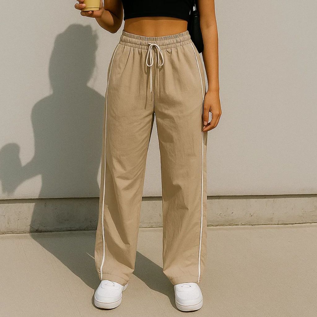 Calça Trackpants Track Microfibra Tactel com Elastano, Bolso e