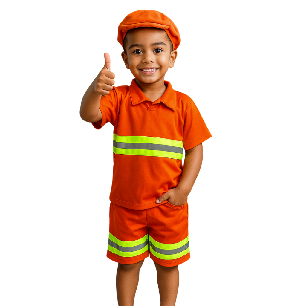 Roupa Infantil Gari Coleta de Lixo Laranja Menino Fantasia Gari ...