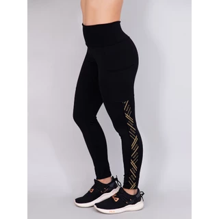 Calça Legging Cintura Alta de Poliamida Rocca Gold Pocket em Oferta na Shopee