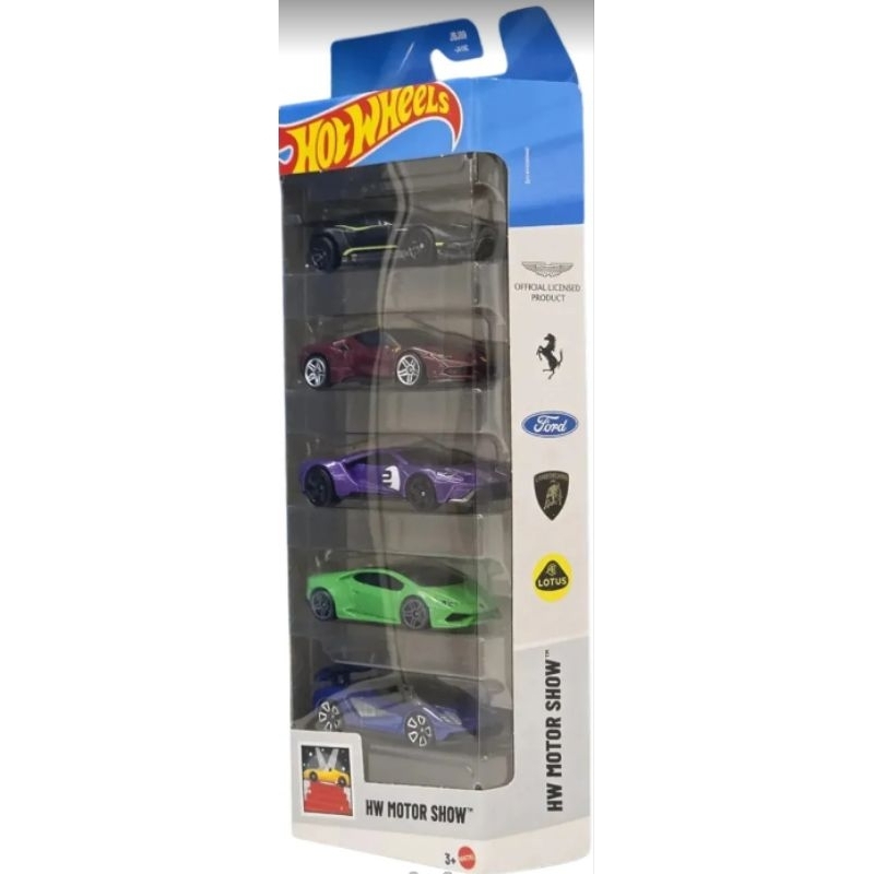 Hot Wheels PACk 5(motor show) Mattel. | Shopee Brasil