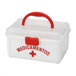 Maleta Caixa De Medicamentos Primeiros Socorros Pequena e Média em Oferta na Shopee