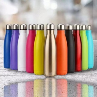 Garrafa Água 500ml Térmica Inox Colorida Academia Escola