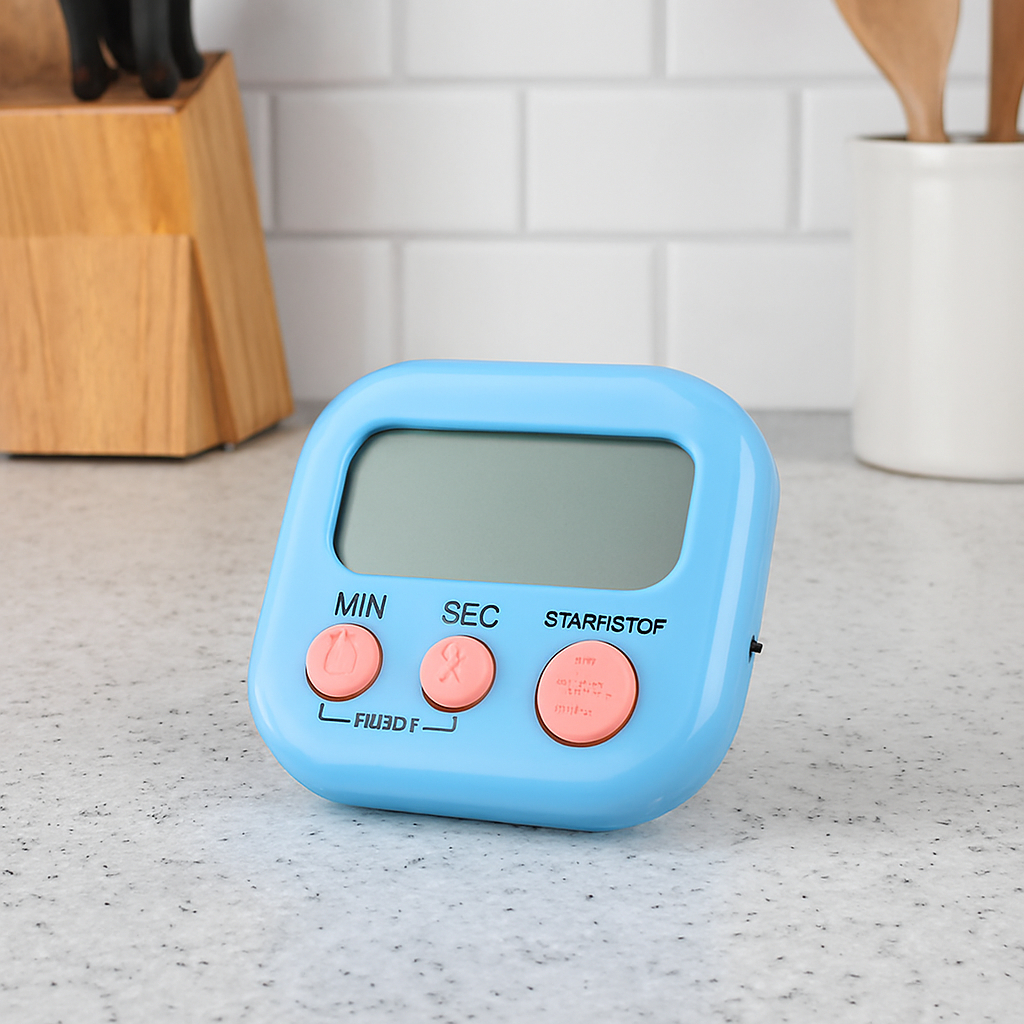 Timer Relógio Digital para Cozinha com Visor Grande e Suporte Retrátil ...