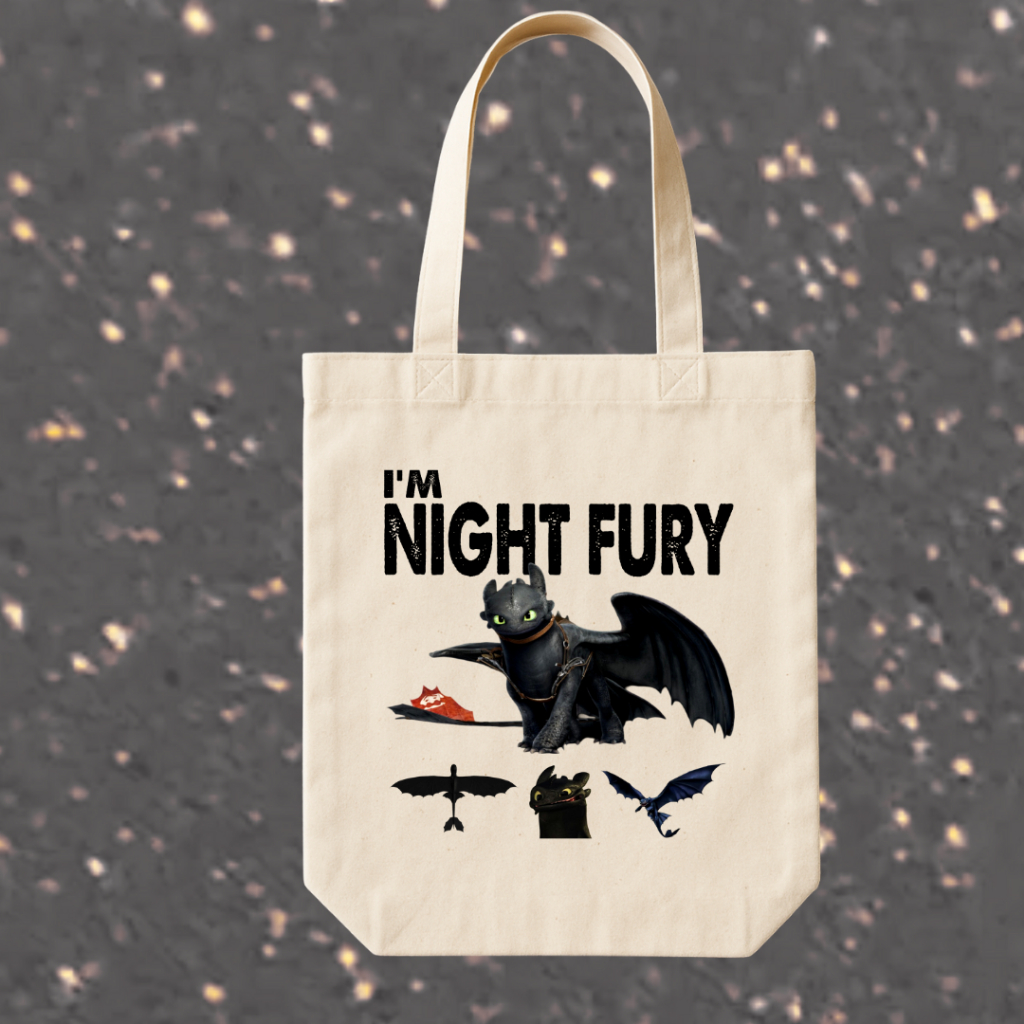 Ecobag Personalizada Night Fury / Como Treinar O Seu Dragão - Banguela | 100% Algodão