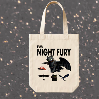 Ecobag Personalizada Night Fury / Como Treinar O Seu Dragão - Banguela | 100% Algodão