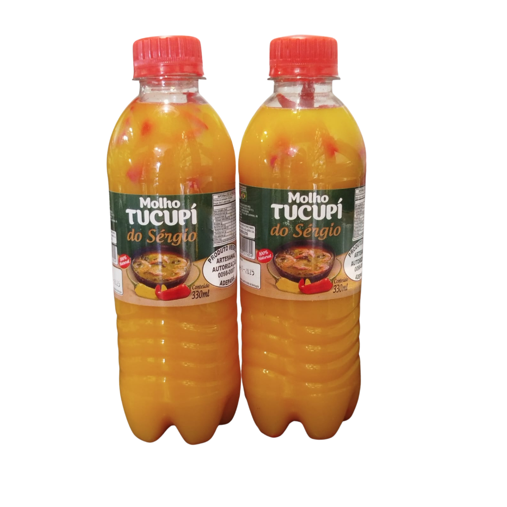 2 Molhos de tucupi com pimenta - Sérgio 330ml cada - Pará
