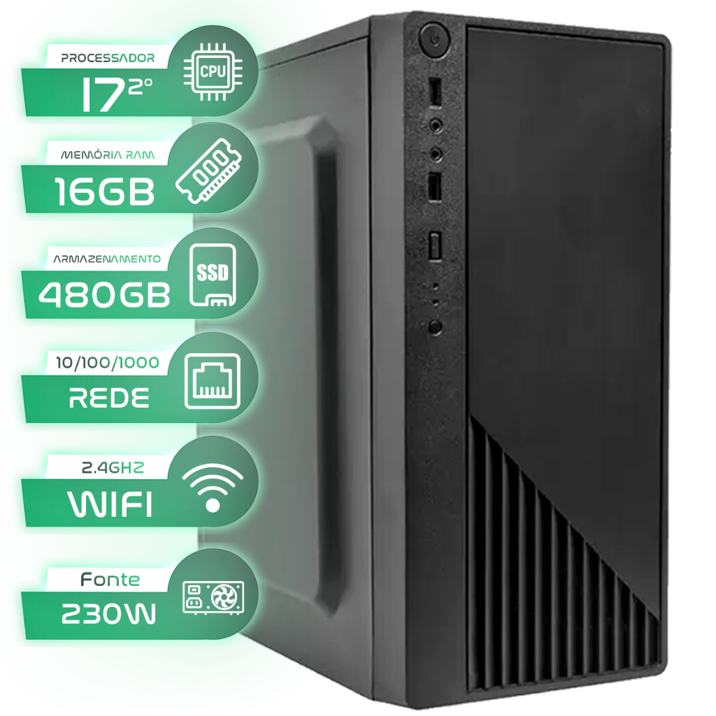 Pc Computador I7 Intel Core Ssd 480GB Memoria 16gb | Shopee Brasil