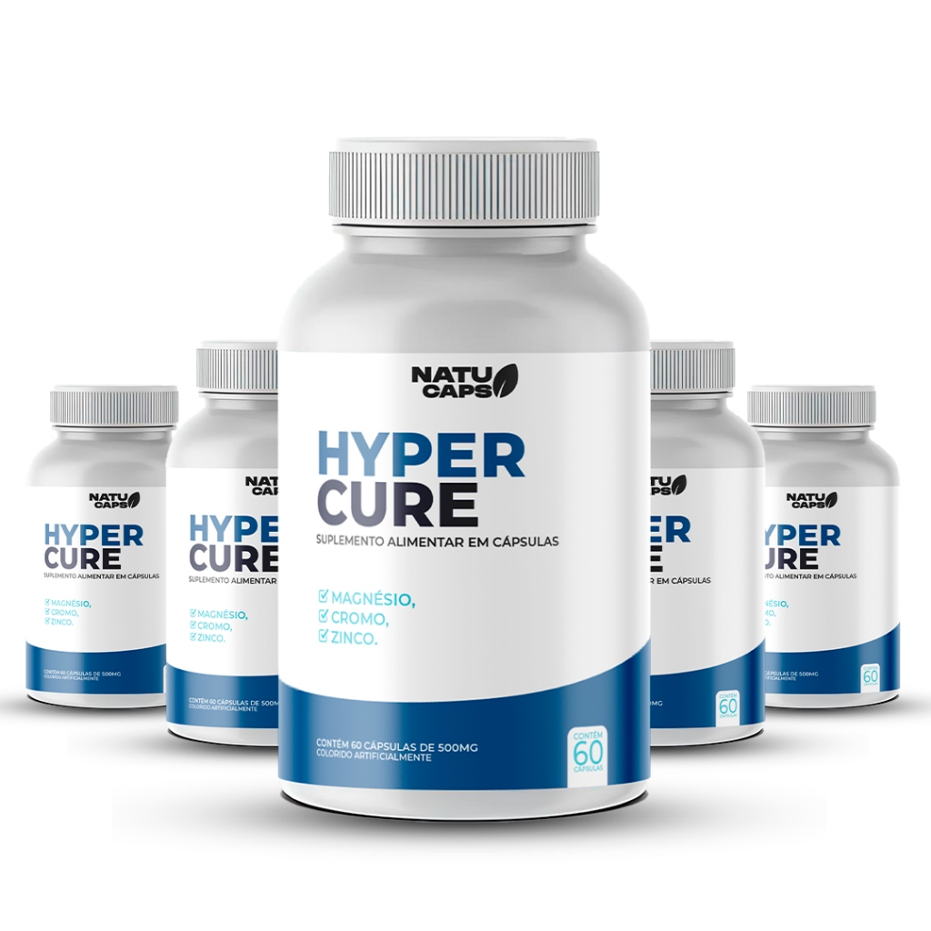 Kit 5Un Hyper Cure Suplemento Alimentar Vitalidade Disposição Energia ...