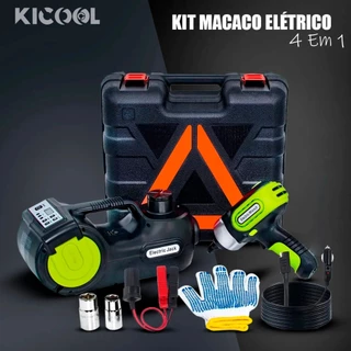 Kit Macaco Elétrico 4 Em 1 Compressor Chave De Impacto em Oferta na Shopee