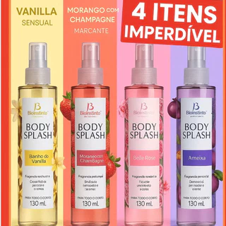 ✨ Kit Body Splash Bio Instinto 4 Fragrâncias – Perfume Corporal 130ml – Frescor & Sedução 💖