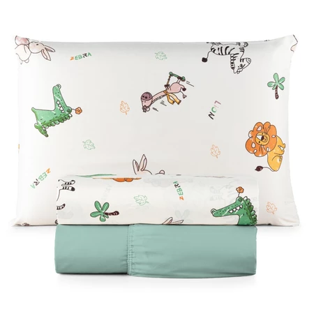 Jogo de lençol solteiro com 03 peças micropercal 200 fios 