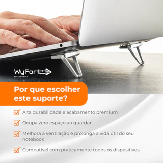 Mini Suporte para Notebook Laptop Computador iPad Universal Invisivel Ajustavel Dobravel Ergonomico
