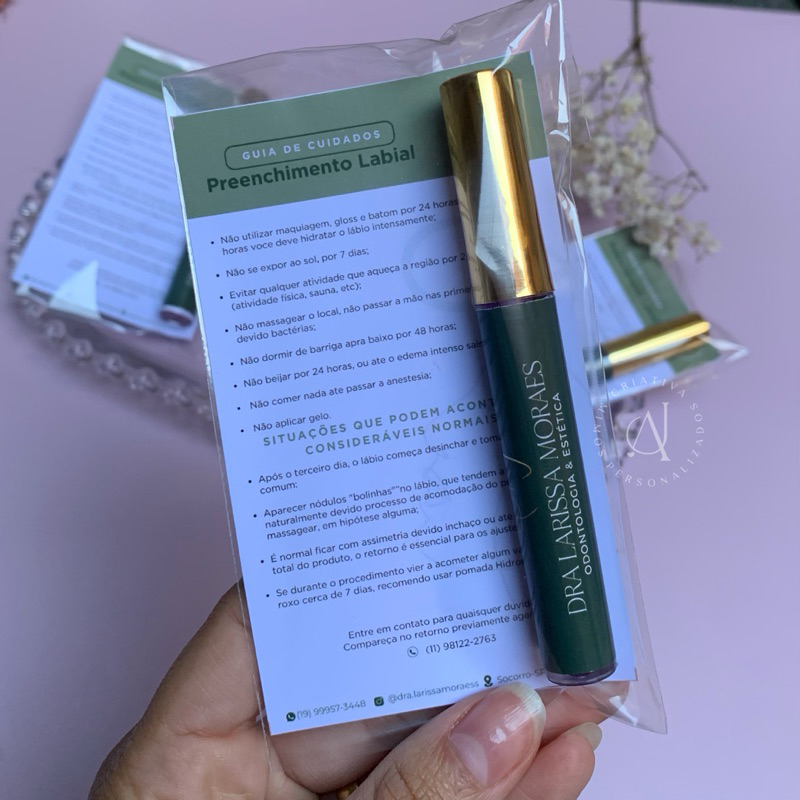 Lip gloss + Card personalizado mimo brinde estética preenchimento ...