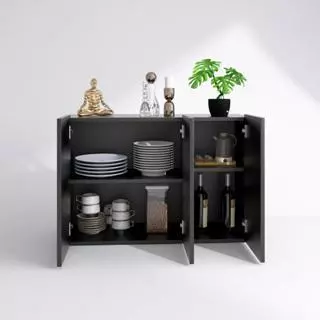 Aparador Buffet Baixo Branco, Versátil para Casa Toda Sala Cozinha Dispensa Quarto
