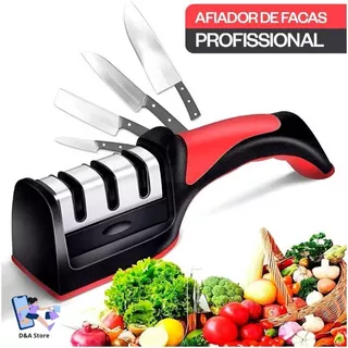 Amolador Afiador De Facas Profissional 3 Estágios Com Afiação Rápida Em aço Inoxidável em Oferta na Shopee
