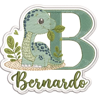 Patch Aplique Bordado Termocolante Dinossauro Com Nome Vr3