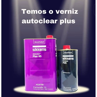 VERNIZ AUTOCLEAR PLUS HS - SIKKENS 1, 5 Lts AUTOMOTIVO "INCLUI CATALISADOR"