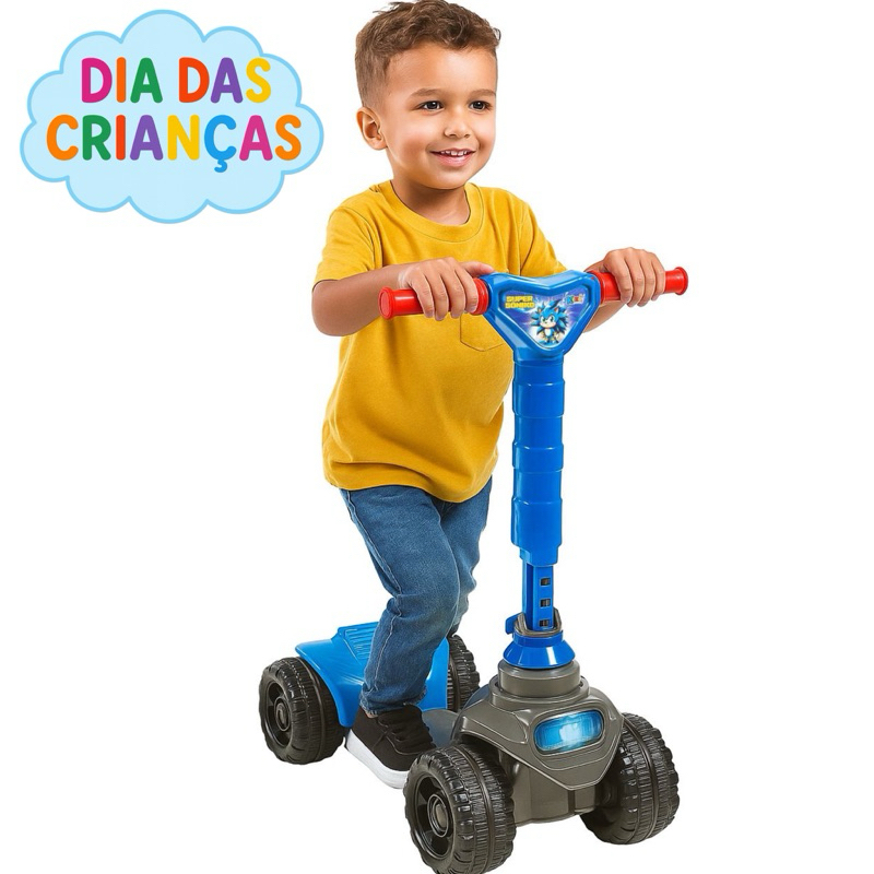Patinete Infantil 4 Rodas - Stik & Super Sôniko – Dobrável a Partir de ...