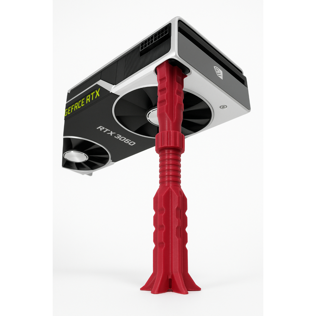 Suporte para Placa de Vídeo GPU Ajustável Radeon Nvidia Preto Branco ...