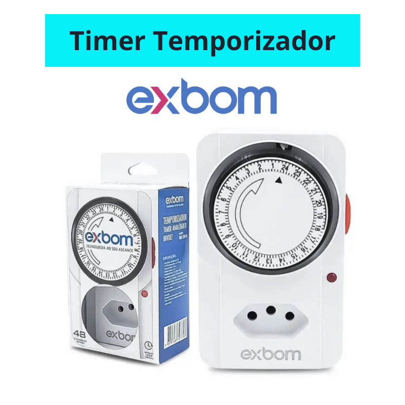 Timer Temporizador Tomada Digital Bivolt Exbom Modelo Programável ...