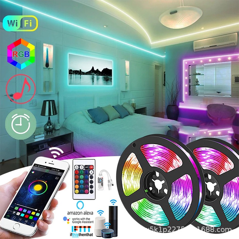 KIT 2 Fita Led Rgb 3528 Colorida 5m + Controle+Fonte 300 Led Decoração ...