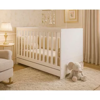 Berço 3 em 1 com 3 ANOS de Garantia 60 x 130 cm Multimóveis Branco para Colchão em Oferta na Shopee