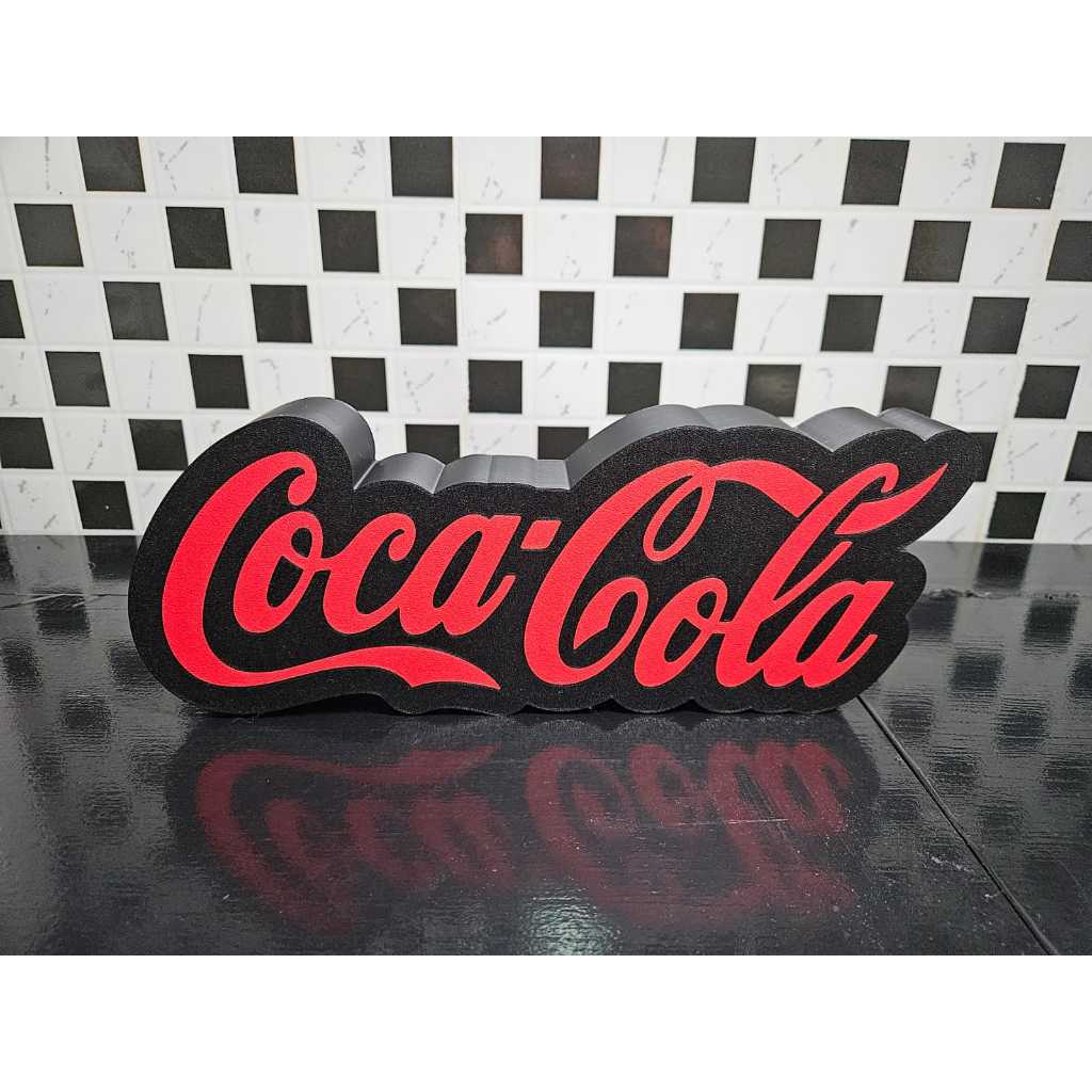 Luminária da Coca Cola com Iluminação LED - Impressão 3D, e Fonte